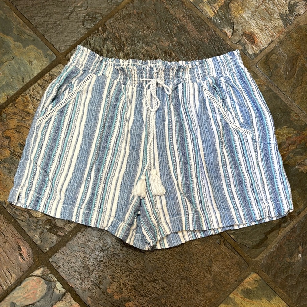 3/$20 Briggs Striped Linen Shorts